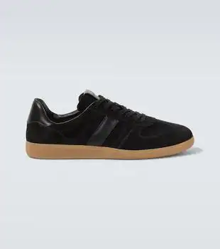 Tom Ford | Leather-trimmed suede sneakers