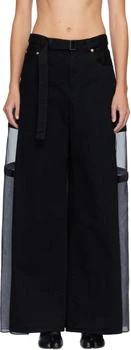 Sacai | Black Paneled Jeans