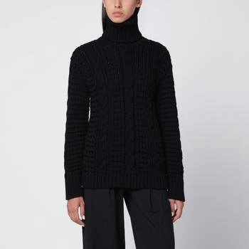Moncler | Black wool turtleneck sweater