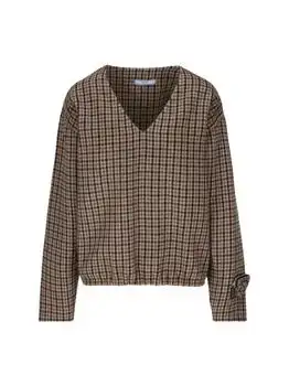 Prada | Prada Checked V-Neck Top