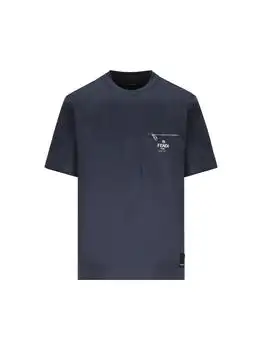 Fendi | Fendi Logo Printed Crewneck T-Shirt