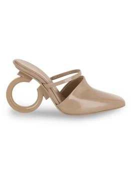 Salvatore Ferragamo | 100MM Patent Leather Mule Sandals