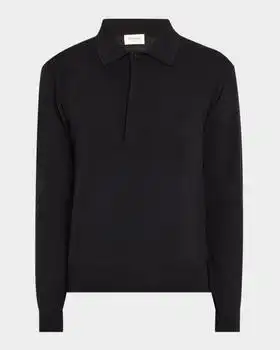 Yves Saint Laurent | Men's Solid Knit Polo Shirt