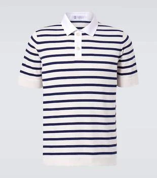 Brunello Cucinelli | Striped cotton polo shirt