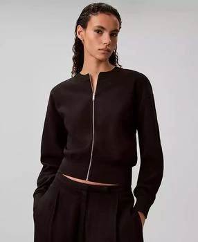 Calvin Klein Women
s Crewneck Zip Front Cardigan Jacket