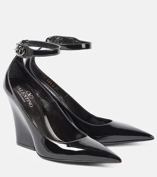 Valentino | VLogo Lockette 105 patent leather wedges