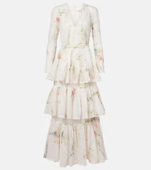 Zimmermann | Lucky floral tiered cotton maxi dress