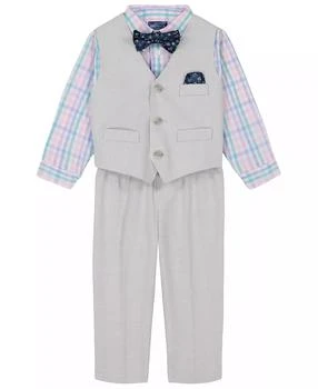 Nautica Baby Boys 4-Piece Slub Tick Vest with Bow Tie Set