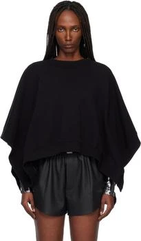 MM6 | Black Unbrushed Jersey Sweatshirt