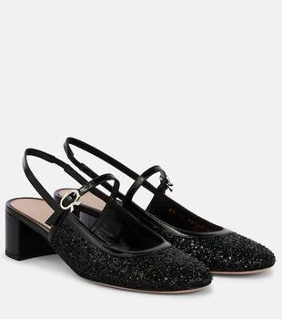 Gianvito Rossi | Leather-trimmed slingback pumps