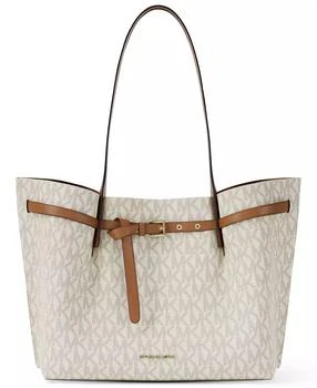 Emilia Large East West Center Zip Pocket Tote Bag
