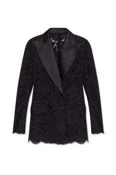 Dolce & Gabbana | Dolce & Gabbana Double-Breasted Lace Turlington-Fit Jacket
