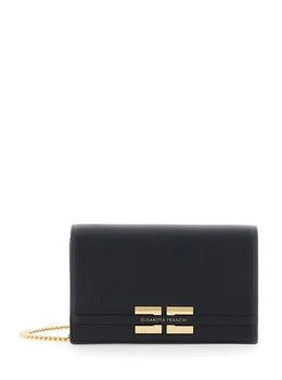 Elisabetta Franchi Chain Strap Logo Clutch Bag