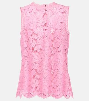 Dolce
Gabbana | Floral crepe de chine lace top
