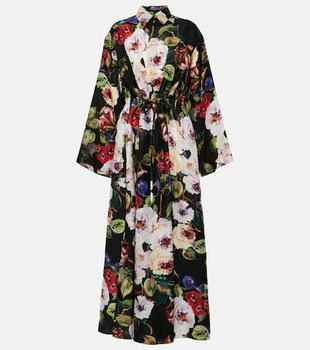 Dolce & Gabbana | Floral silk satin shirt dress