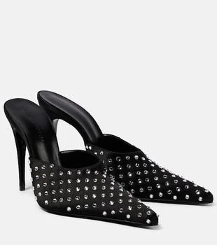 Magda Butrym | Embellished satin mules