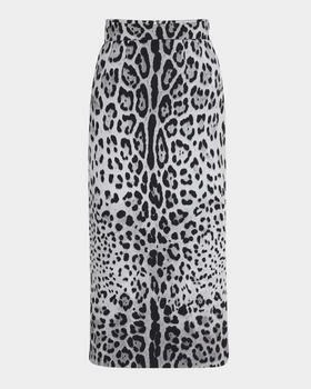 Dolce & Gabbana | Leopard-Print Silk Charmeuse Midi Skirt