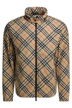 Burberry | Burberry Checked Zip-Up Jacket