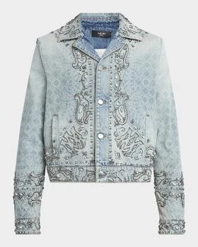 AMIRI | Men's Crystal Bandana Denim Jacket