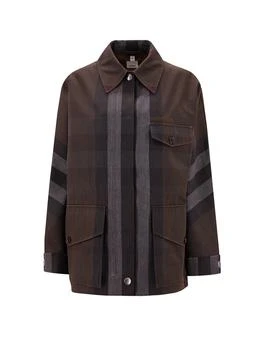 Burberry | Burberry Logo Embroidered Long-Sleeved Jacket