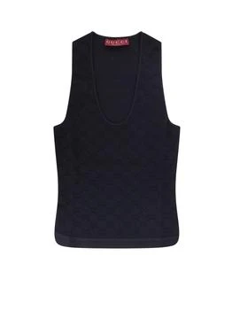 Gucci | Gucci U Neck Allover GG Motif Top