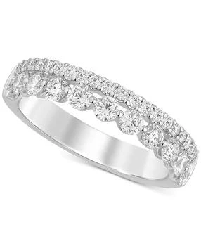 Macy's | Diamond Double Row Band (1 ct. t.w.)  in 14k White Gold