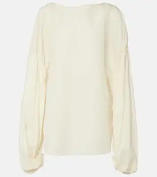 Khaite | Quico silk and cotton organza top