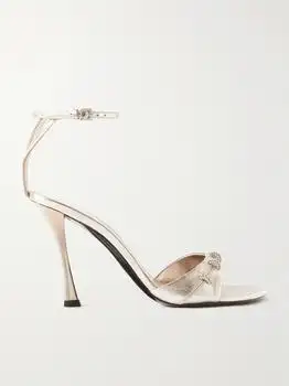 Givenchy | Stitch Crystal-embellished Leather Sandals  - IT40