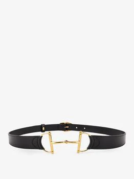 Gucci | Leather belt with maxi metal Horsebit