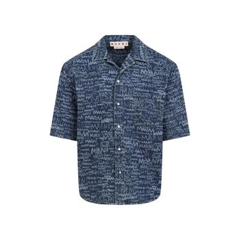 Marni | Marni Graphic Printed Short Sleeved Denim Shirt
