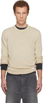 MAISON MARGIELA | Beige Wool-Blend Patch Sweater