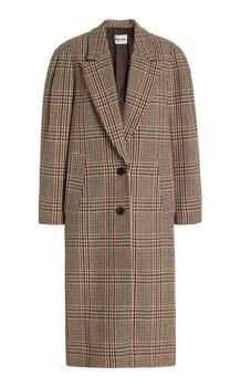 Miu Miu Single-Breasted Tartan Coat - Moda Operandi