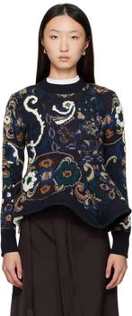 Sacai | Navy Crewneck Sweater