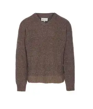 MAISON MARGIELA | Maison Margiela Long-Sleeved V-Neck Jumper