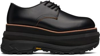 Sacai | Black Leather Oxfords