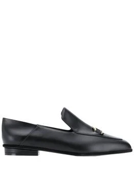 Salvatore Ferragamo | Women
s Square-Toe Leather Loafers In Black