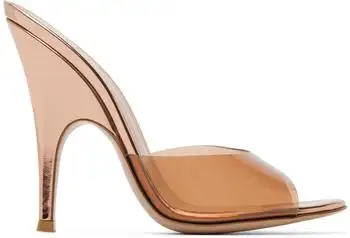 Gianvito Rossi | Pink Sofia Mule Heeled Sandals
