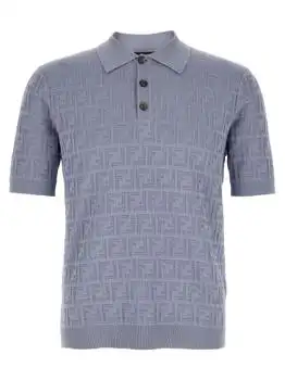 Fendi | Fendi FF Short Sleeved Knitted Polo Shirt