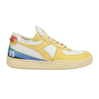 Diadora Mi Basket Row Cut Denver 55 Perforated Lace Up Sneakers