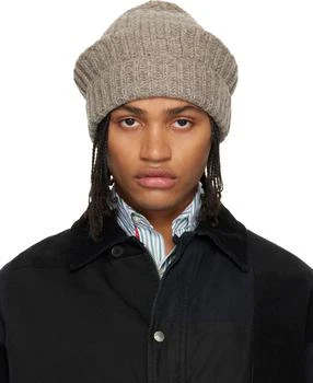 MAISON MARGIELA | Taupe Rib-Knit Beanie