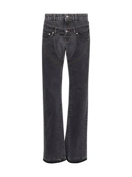 Stella McCartney | Stella McCartney Two-Tone Double Waistband Chap Jeans