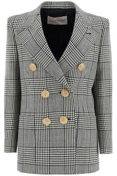 Valentino | Valentino Double-Breasted Checked Blazer