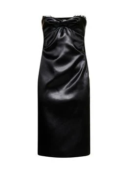 Yves Saint Laurent | Saint Laurent Strapless Cut-Out Satin Dress