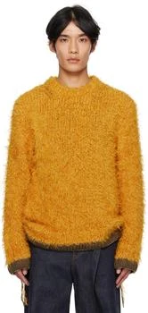 Sacai | Yellow Furry Knit Sweater