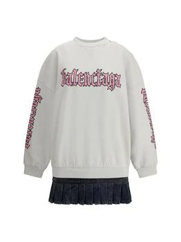 Balenciaga | Balenciaga Logo Printed Sweatshirt Dress