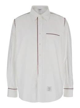 Thom Browne | Thom Browne RWB-Trim Curved Hem Shirt