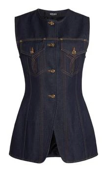 Versace | Versace La Vacanza Denim Vest - Moda Operandi