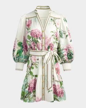 Cora Voluminous Tiered Mini Shirtdress