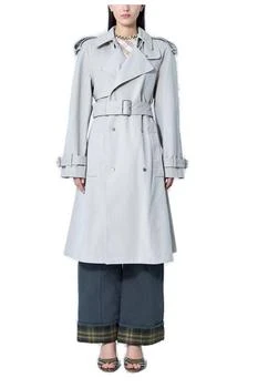 Burberry | Burberry Double Breasted Belted Long Trench Coat