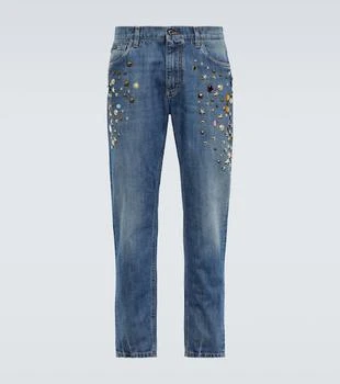 Dolce & Gabbana | Embellished straight-leg jeans